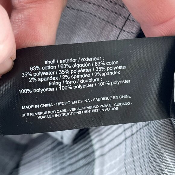 Bass Outdoor Heather Grey Stretch Flannel Shirt M Button-Down  NWT a0619 - Picture 4 of 8